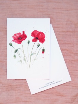 Premium Postkarte "Mohnblume"